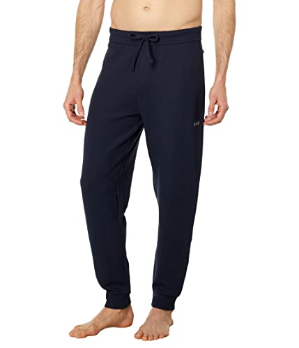 Waffle Cotton Cuffed Sweatpants, Blue Corn, S