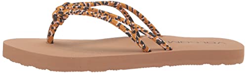 Volcom Girls Forever and Ever Sandal, Animal Print, 1 Big Kid