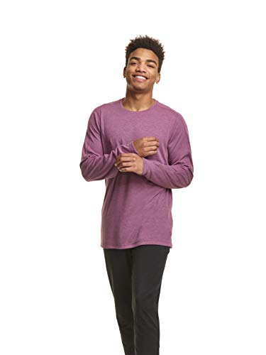 C9 Champion Men's Soft Train Long Sleeve T-Shirt, Cranberry Mauve Heather, S