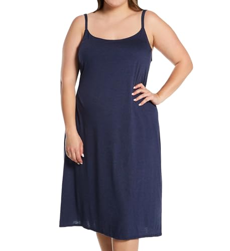 Natori womens Shangri-la Solid Knit Nightgown, Heather Night Blue, X-Small US