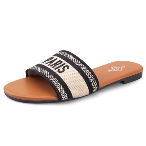 STUNAHOME Summer Flat Sandals for Women Fashion slide Sandals Womens
