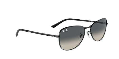 Ray-Ban RB3733 Square Sunglasses, Black/Grey Gradient, 56 mm