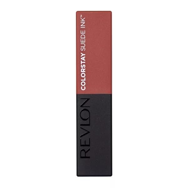 REVLON Lipstick, ColorStay Suede Ink, Built-in Primer, Infused with Vitamin E, Waterproof, Smudge-proof, Matte Color, 003 Want It All, 0.09 oz.