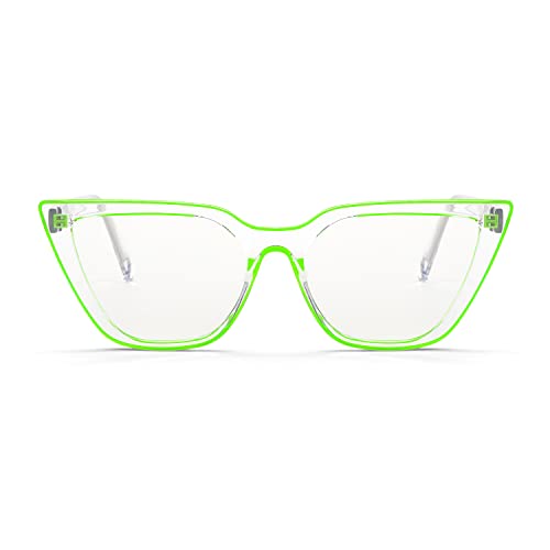 FEISEDY Women Cat Eye Blue Light Blocking Glasse Frame Fake Nerd Clear Square Computer Eyewear Anti Eyestrain B2353