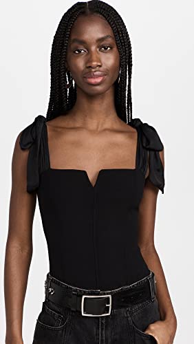 Free People Women's Lola Thong Bodysuit, Black, XS