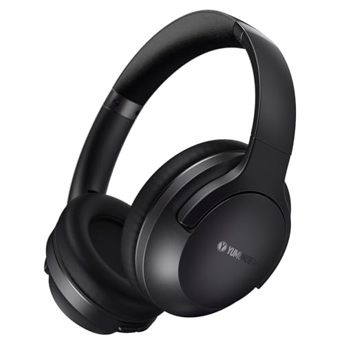 YUMONDEAR Bluetooth Headphones Over Ear, 80H Playtime Headphones Wireless with 3 EQ Modes, Wireless Headphones with Mic, HiFi Stereo Foldable Bluetooth Headphones for PC Phone Home Travel (Black)