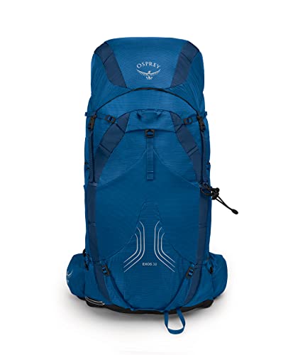 Osprey Exos 38L Men's Ultralight Backpacking Backpack, Blue Ribbon, S/M