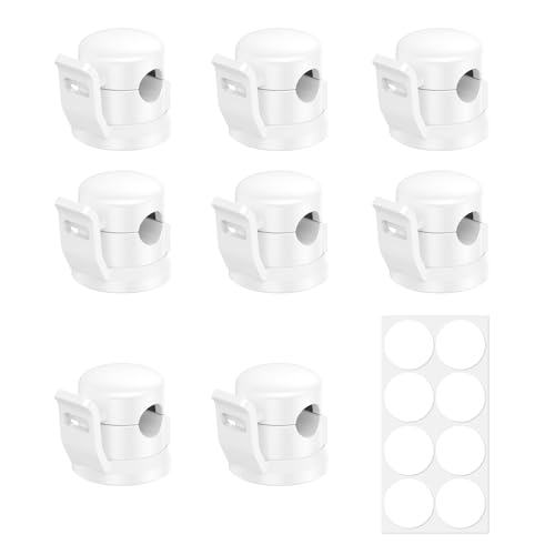 LOTUNY Cable Clips 8 Pack Cord Holder for Nightstand [Cable Smooth Adjustable], Charging Cable Holders for Cords, Adhesive Wire Holder Organize Phone USB Charger Cable for Wall,Car,Desk,Nightstand