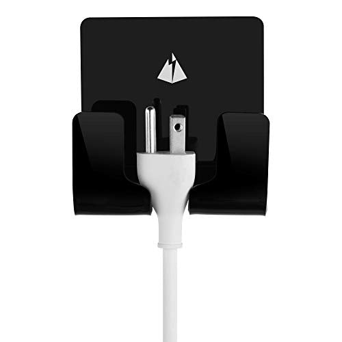 TXEsign Adhesive Wall Phone Holder Mount for Smartphones iPhone External Battery Wall Holder Mount (Black)