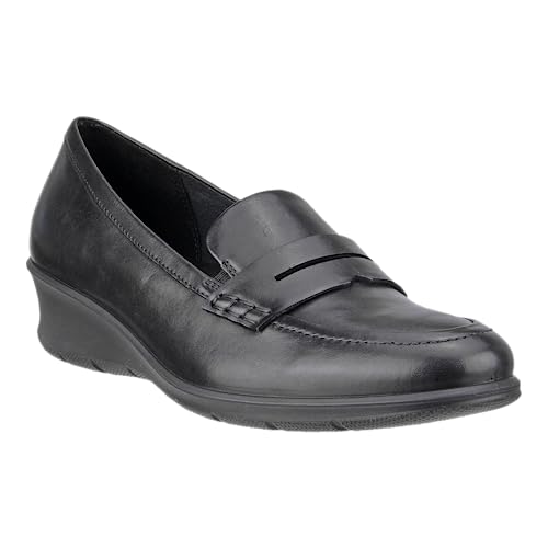 ECCO Women's Felicia Penny Loafer, Black, 4-4.5