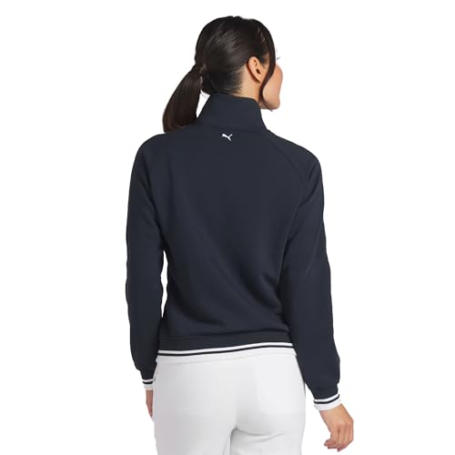 Puma Golf Women's Birdie Track Jacket, DEEP Navy-White Glow