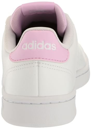 adidas Women's Advantage Sneaker, White/White/Bliss Lilac, 10