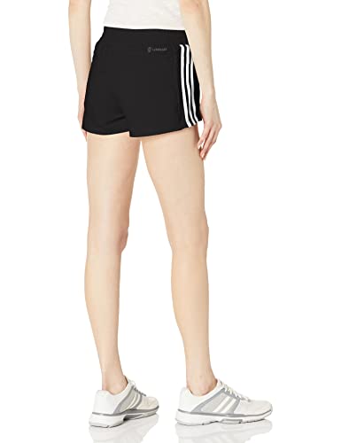 adidas Women's Plus Size Pacer 3-Stripes Woven Shorts, Grey/Black, 4X