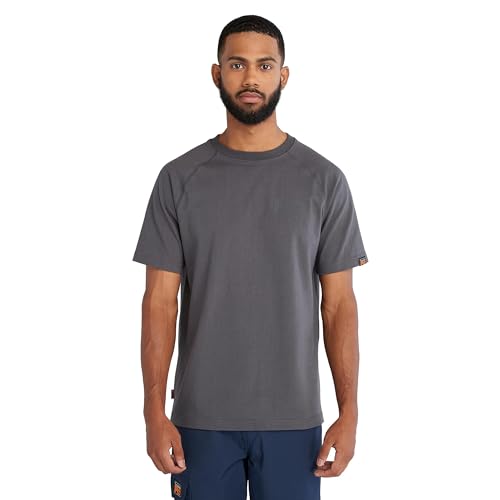 Timberland PRO Men's Core Refelctive PRO Logo Short-Sleeve T-Shirt, Asphalt, Large