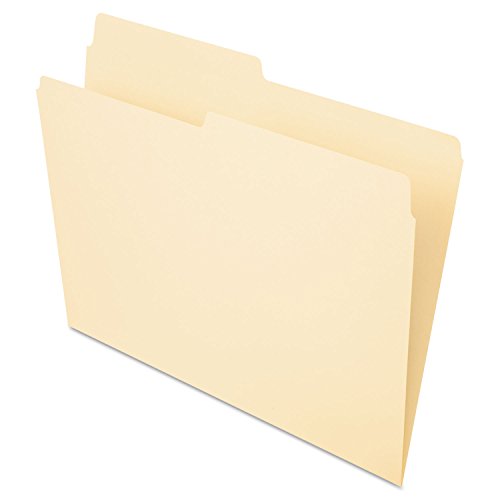 Pendaflex Essentials File Folders, Letter Size, 1/5 Cut, Manila (752 1/5), 8.5" x 11", 100 per Box