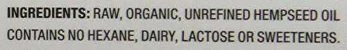 Nutiva Organic Cold-Pressed Unrefined Raw Hemp Seed Oil, 24 Ounce, USDA Organic, Non-GMO, Whole 30 Approved, Vegan, Gluten-Free & Keto, Rich In Omega 3 & 6 Fatty Acids