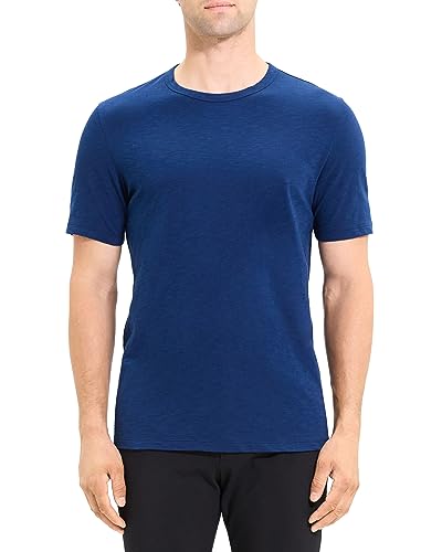 Theory Men's Essential Cosmos Slub Cotton Tee, Eclipse, Black, XS