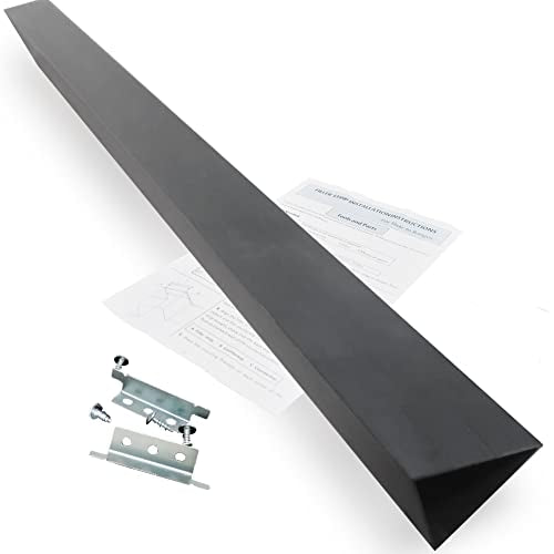 30" Slide In Range or Stove Rear Filler Trim Kit, Universal Fill Strip for Gap Between Slide-In Stove Range and Wall, W10113901A Compatible with Whirlpool and Most Brand, Durable Aluminum, Black