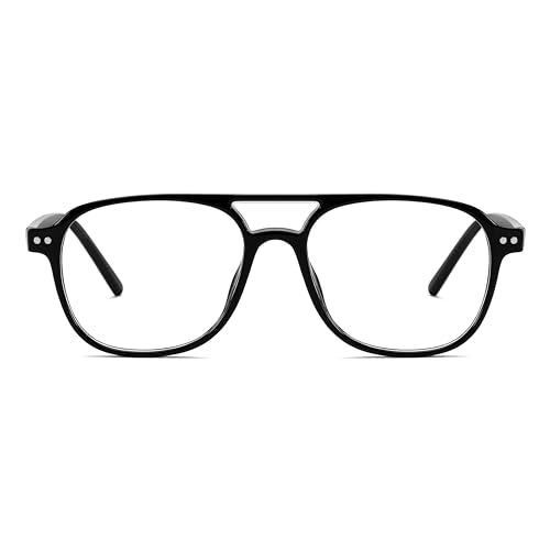 FEISEDY Blue Light Blocking Glasses Women Men Square Computer Lightweight Pilot Glasses Anti Eyestrain & UV Glare B0141