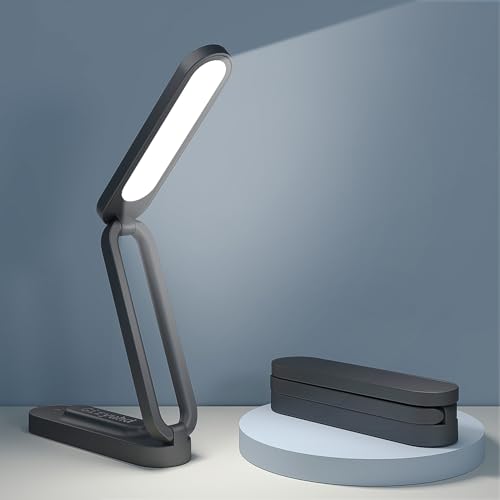 Giryuhd LED Desk Lamp for Office Home & Battery Operated Lamp Rechargeable Lamp Foldable & Portable Light, LED Desk Light Strip, 3 Brightness Dimmable Small Desk Lamp Wireless Reading Lamp(2PACK)