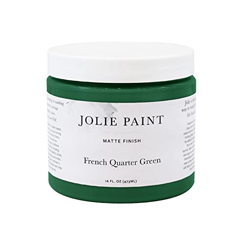 Jolie Paint – Chalk Finish for Furniture, Cabinets, and Décor, Green Wise Certified, No Priming or Sanding, French Quarter Green, 16 Ounces