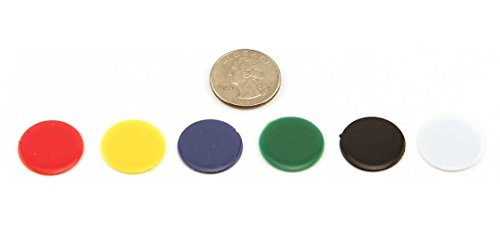 Hygloss Products Colored Bingo Chips - Plastic Color Bingo Supplies Discs for Counting, Game Tokens, Markers - Opaque, 7/8" Diameter, 100 Pack,59100