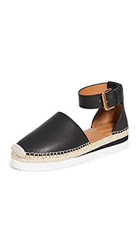 See by Chloe Women's Glyn Flat Espadrilles, Nero, Black, 5 Medium US