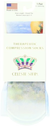 Celeste Stein Therapeutic Compression Socks, New Giraffe, 15-20 mmhg, 1-Pair