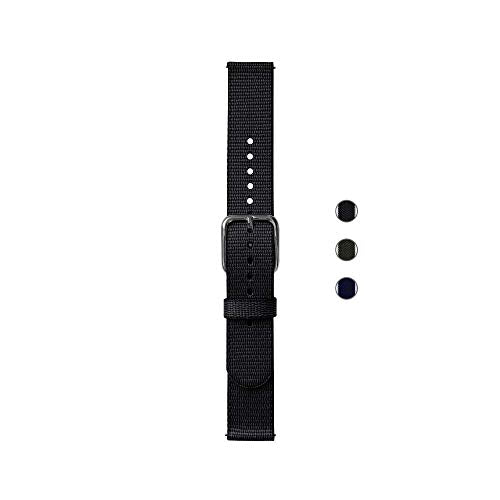 Withings Recycled Woven PET Wristbands for Steel HR, Steel HR Sport, Move ECG, Move, Steel, and ScanWatch, Black, 18mm