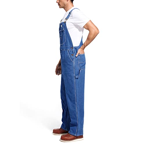 HISEA Men's Painters Bib Overall, Mens Relaxed Fit Overalls Midweight Workwear with Adjustable Straps and Convenient Tool Pockets