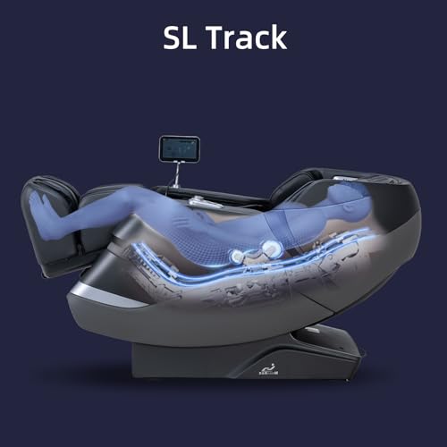 MassaMAX 2024 4D Massage Chair, Full Body Recliner with Zero Gravity, Electric Extendable Footrest, AI Voice Control, Automatic Body Scan, Deep Yoga Stretch, Foot Rollers, and Heat (Deep Black)