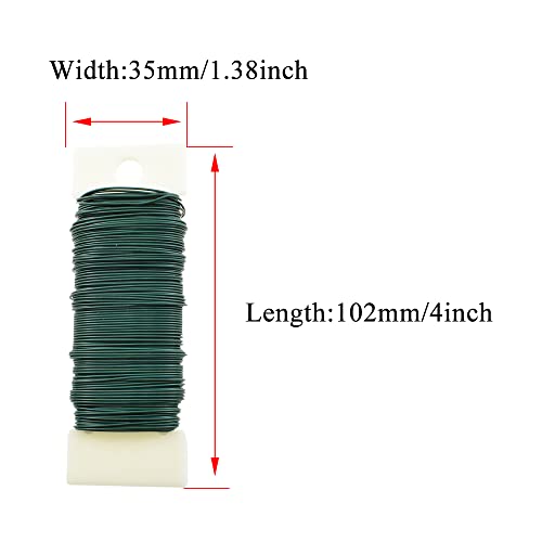 HAHIYO 26Gauge Silver Wire - 1 Roll, 38 Yards (115 Feet) Flexible Floral Wire for Crafts, Christmas Wreaths, Tree & Flower Arrangement, Wedding DIY
