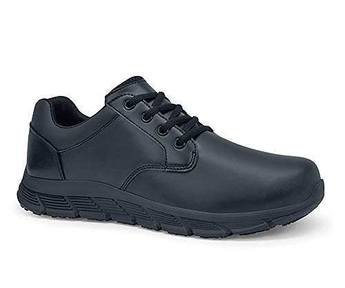 Shoes for Crews Saloon II, Women's Slip Resistant Food Service Work Sneaker, Black, 8 Wide US
