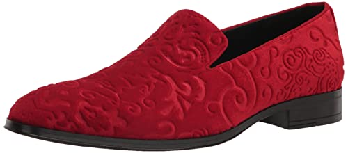 Stacy Adams Men's Saunders Velour Slip On Loafer, Royal Blue, 13