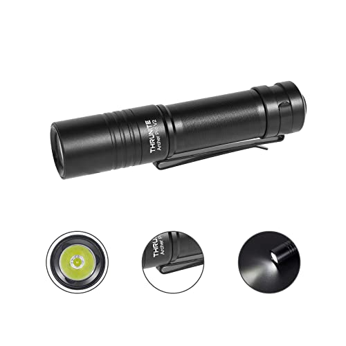 ThruNite Archer Pro V2 EDC Flashlight - 950 Lumens, USB-C Rechargeable, Tail Switch LED Penlight for Camping, Outdoor & Emergency - Cool White (Grey)