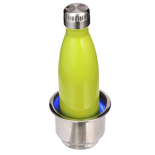 Seachoice Boat Drink Holder, Recessed, Blue LED, Stainless Steel