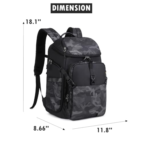 G-raphy Camera Backpack Large Camera Bag Professional Photography Bag with Laptop Compartment and Tripod Holder in Camouflage Men Women for Hiking, Travel etc