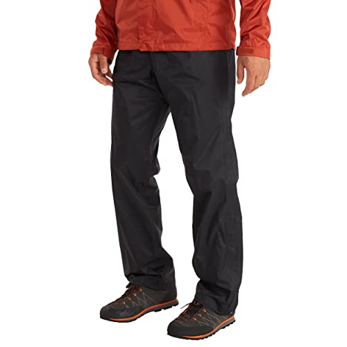 MARMOT Men's PreCip Eco Full Zip Pant | Lightweight, Waterproof Pants for Men, Ideal for Hiking, Jogging, and Camping, 100% Recycled, Black, Small