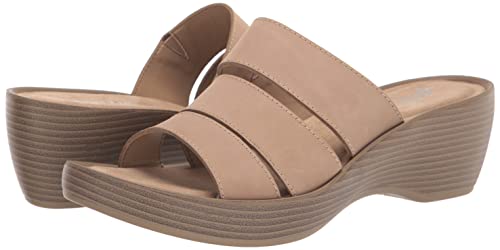 Eastland Women's June Wedge Sandal, TAN, 7