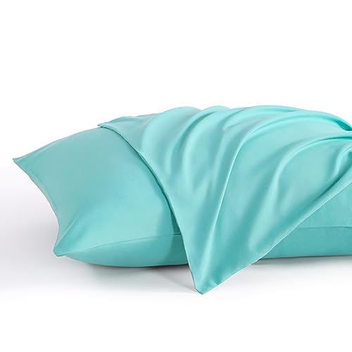 NTBAY Standard Pillow Cases Set of 2, 2 Pack Brushed Microfiber 20x26 Pillow Cases, Soft, Wrinkle, Fade, Stain Resistant Light Grey Pillow Cases with Envelope Closure, 20x26 Inches, Light Grey