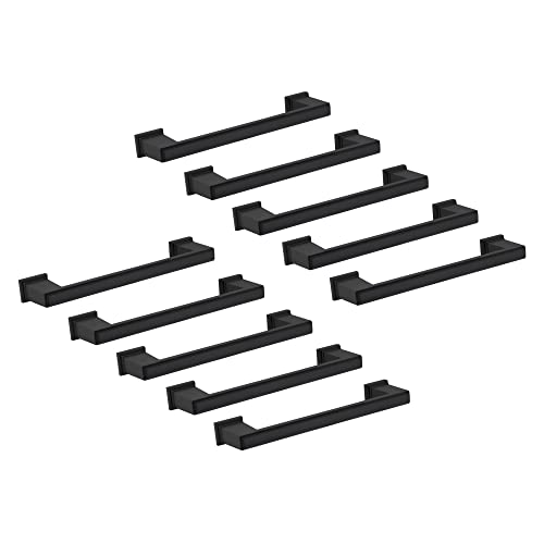 Design House 189167 Gage Center Kitchen Drawer Pulls Cabinet Handles, 5 in, Matte Black, 10 Pack