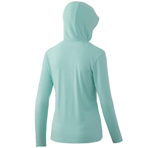 HUK Women's Standard Waypoint Hoodie | Performance Long-Sleeve Shirt +50 UPF, Sargasso Sea, Medium