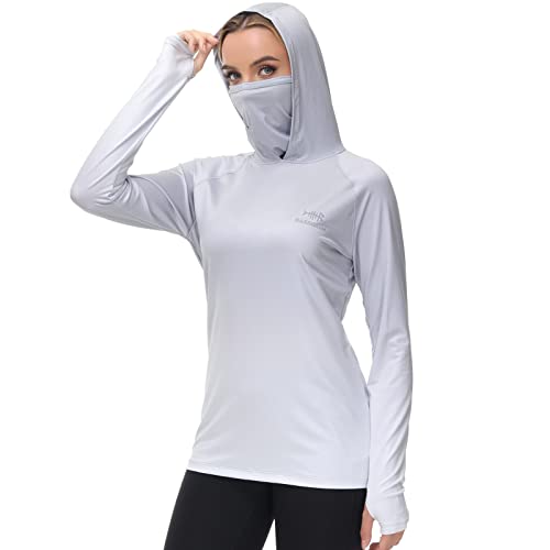 BASSDASH Women's Fishing Hoodie Shirt With Face Mask Thumb Holes UPF 50+ FS23W