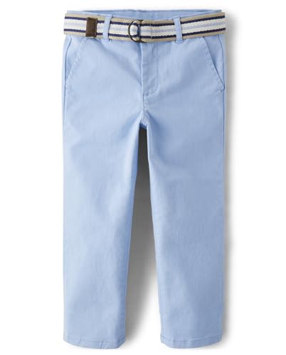 Gymboree,and Toddler Belted Twill Chino Pants,Aqua Sea Kiss,3T