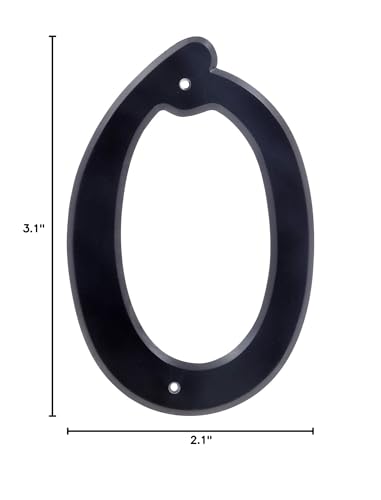 Hillman 839750 Black House Number 0, 4-Inch Nail Plastic