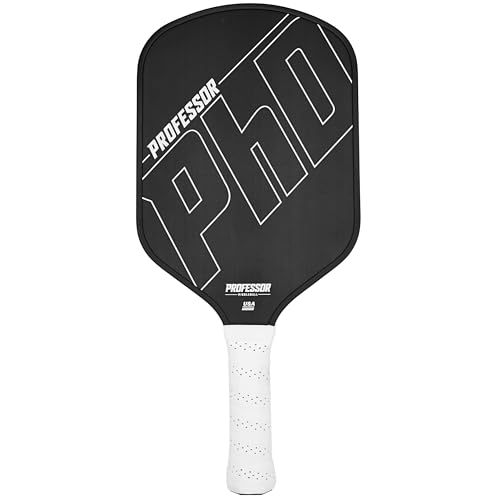 Professor PhD T700 Raw Carbon Fiber Premium Pickleball Paddle Racket - Precision Honeycomb Core - Enhanced Power & Control - USAPA Pickleball Approved