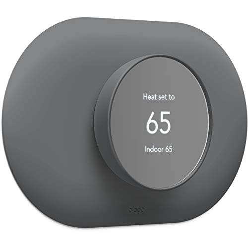 elago Wall Plate Cover Plus Compatible with Google Nest Thermostat 2020 [Charcoal] - Durable Polycarbonate Material, Easy Installation, Complementary Design