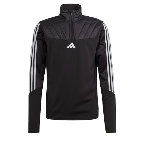 adidas Men's Tiro23 Club Winterized Top, Black/Halo Silver, X-Small