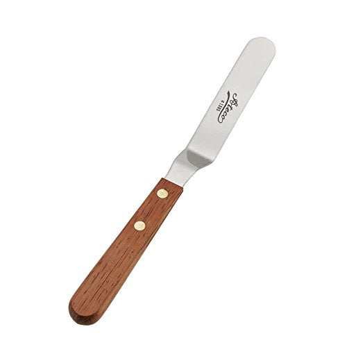Ateco 1385 Offset Spatula with 4.5-Inch Stainless Steel Blade, Wood Handle, 4.5 Inch, natural (Pack of 2)