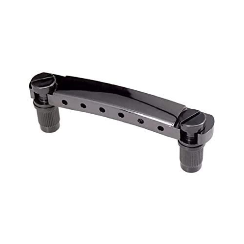 ROZILO Electric Guitar Tune-O-Matic Tailpiece Wrap Around Bridge Tailpiece for Les Paul LP Junior Black